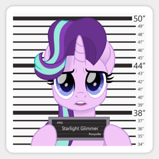 Barbie mugshot Starlight Glimmer Sticker